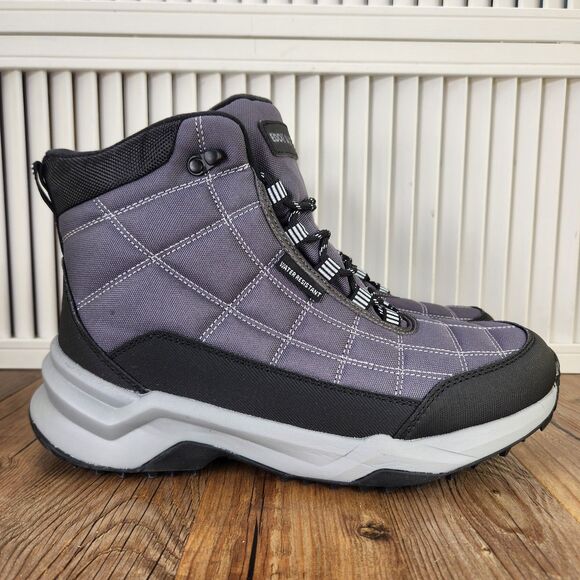 Eddie Bauer Hosmer Mens Sz 10 M Gray Black Outdoors Track Quilted Hiking Boots - Picture 1 of 10